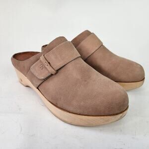 Gentle Souls Henley Clog Women's 9M Tan Leather Mules Slip On Shoes